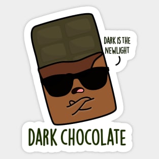 Dark Chocolate Cute Food Pun Sticker